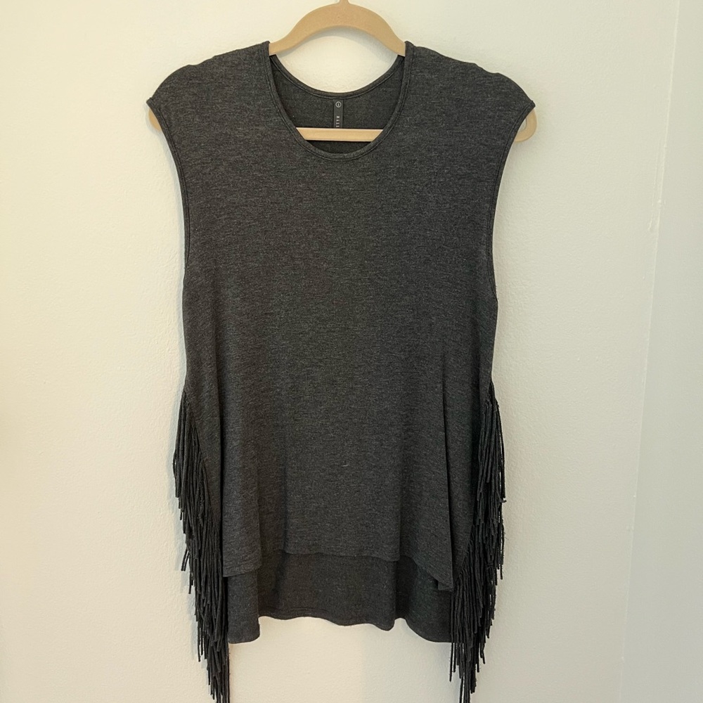 Riller & Fount dark grey tassel tank top
